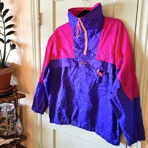 Vintage Columbia bright 80s 90s anorak windbreaker pullover jacket